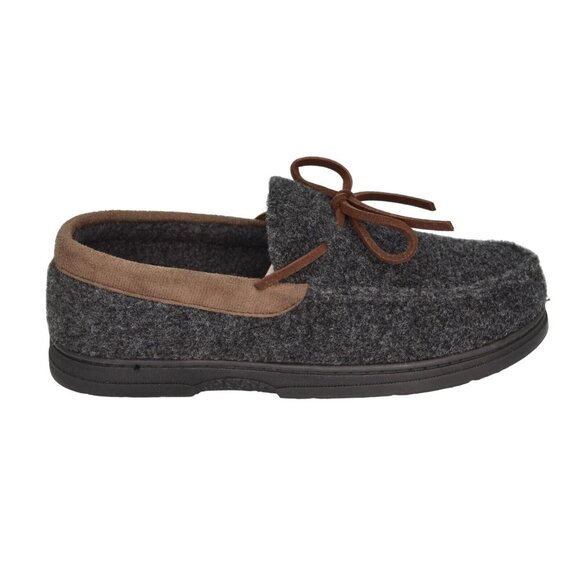 Wayland Square Slippers Moccasins NEW Mens S 6 7 Wool Memory Foam Non Slip Gray - Picture 2 of 8